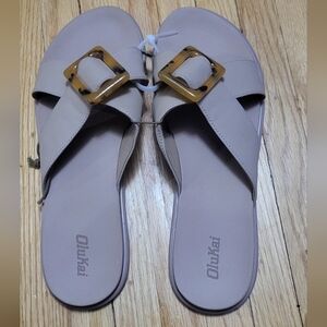 OluKai Women's Sandals with Tan Buckle